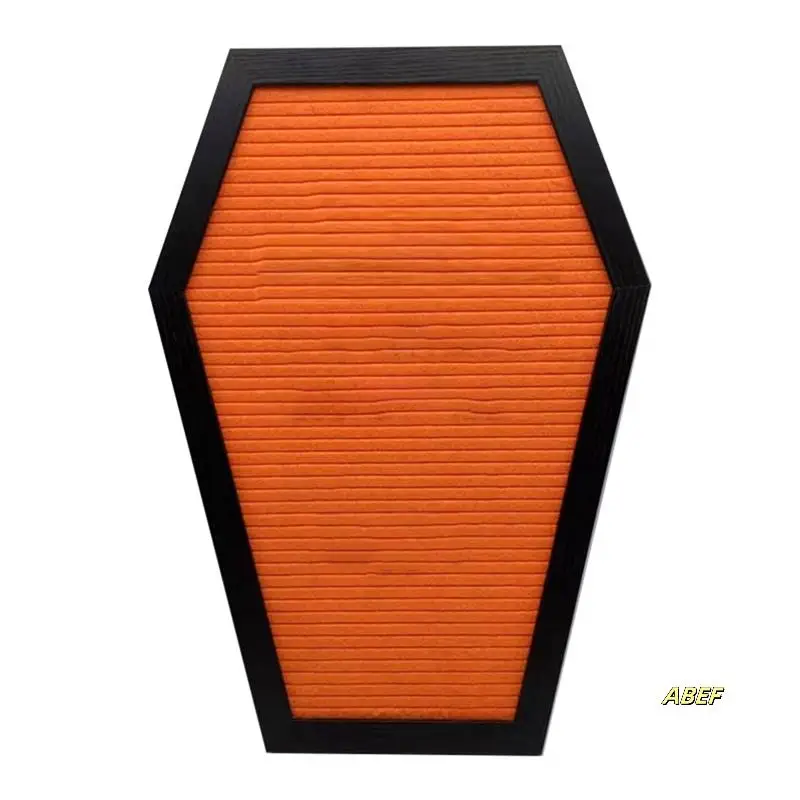 Papan Surat Peti Mati dengan Emoji Hantu dan Musim Pada Bingkai Kayu, Dekorasi Halloween Dekorasi Gotik Hadiah Seram