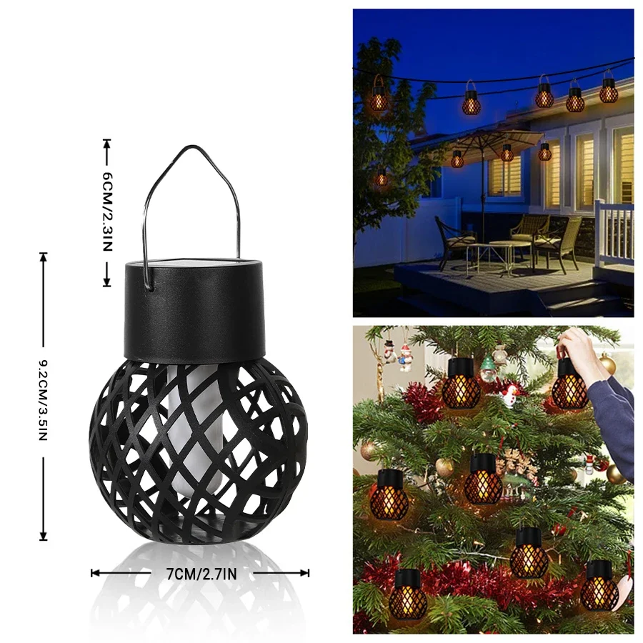 Outdoor Solar Lights Retro Lantern Lantern Lights Hanging Flame Lamp Landscape Lighting Floor Lights Spotlight Home Garden Decor