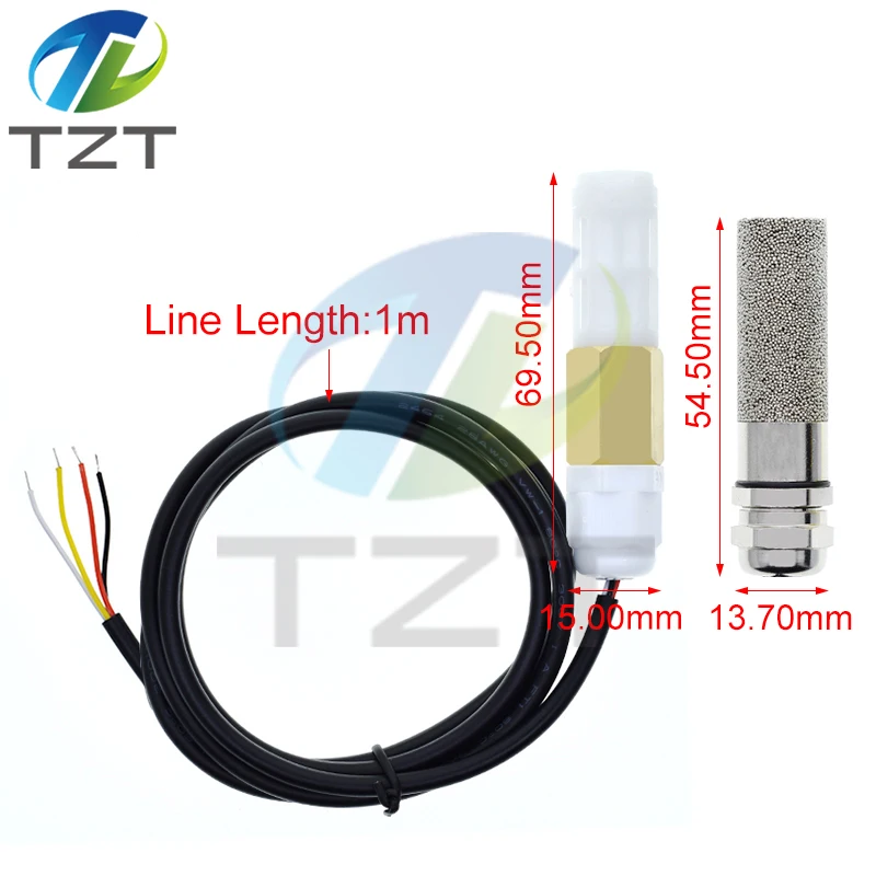 Digital Temperature Humidity Sensor Probe Transmitter Module RS485 RS 485 Modbus RTU Waterproof Indoor Detection & Acquisition