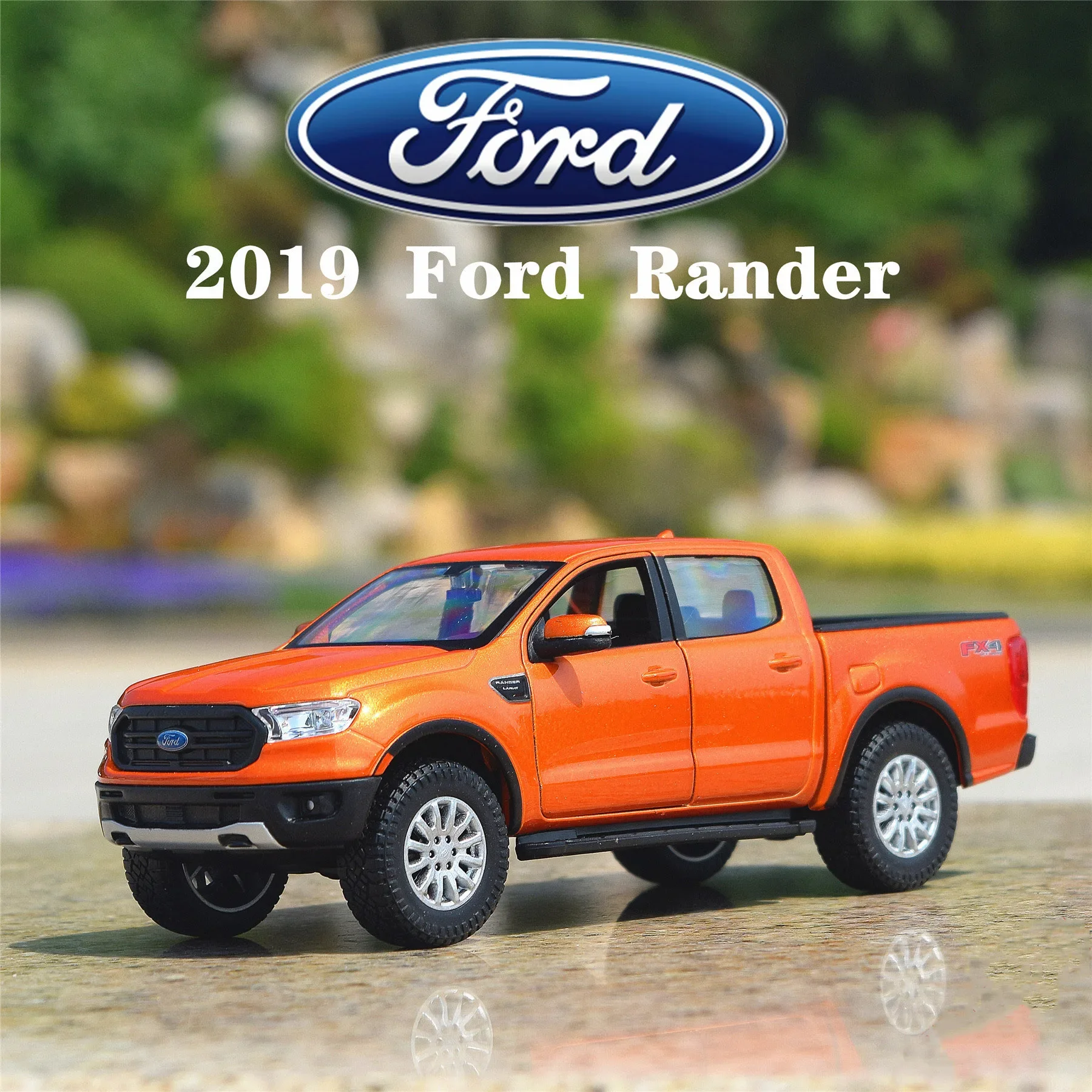 

1:27 Ford Ranger 2019 Pickup Alloy Car Model Diecast Metal Toy Vehicle Car Model High Simulation Collection Gift