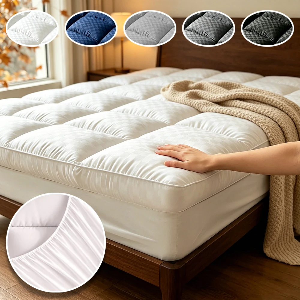 

Bedsheet Style Thickened Mattress Protector, Autumn&Winter Elastic Mattress Cover, Machine Washable, Enhanced Comfort & Support