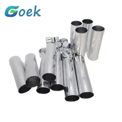 50pcs/set Dental Empty Aluminum Cartridge Cylinder With Cap 22/25mm 65-120mm Dentistry Tool Lab Material for Technician