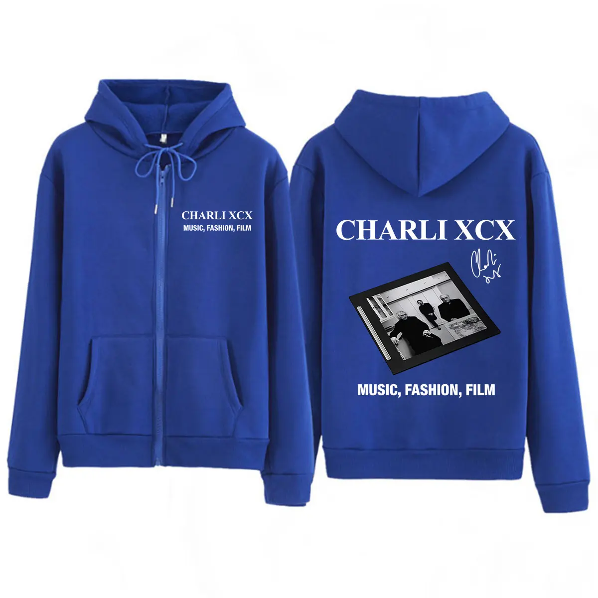 CHARLI XCX Album Musik, Mode, Film Tour 2026 Print Zipper Hoodie Herren Damen Mode Locker Lässige Reißverschlussjacke Sweatshirt – Detail 6