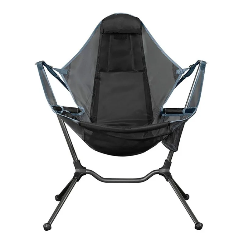 Portable Folding Camping Rocking Chair Heavy Duty Outdoor Leisure Seat for Garden Beach Fishing Travel
