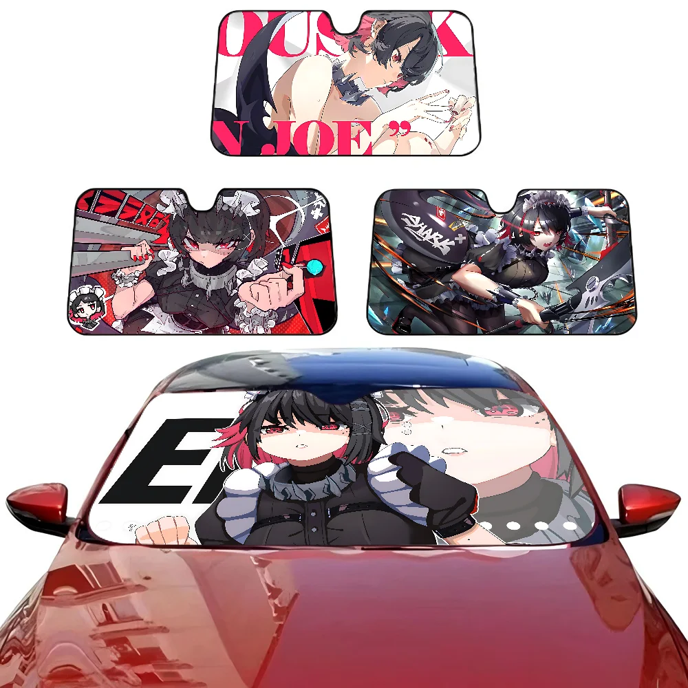 Zenless Zone Zero Ellen Joe Game Car Windshield Funny Sun Shade Foldable UV Ray Sun Visor Protector Sunshade For Front Window