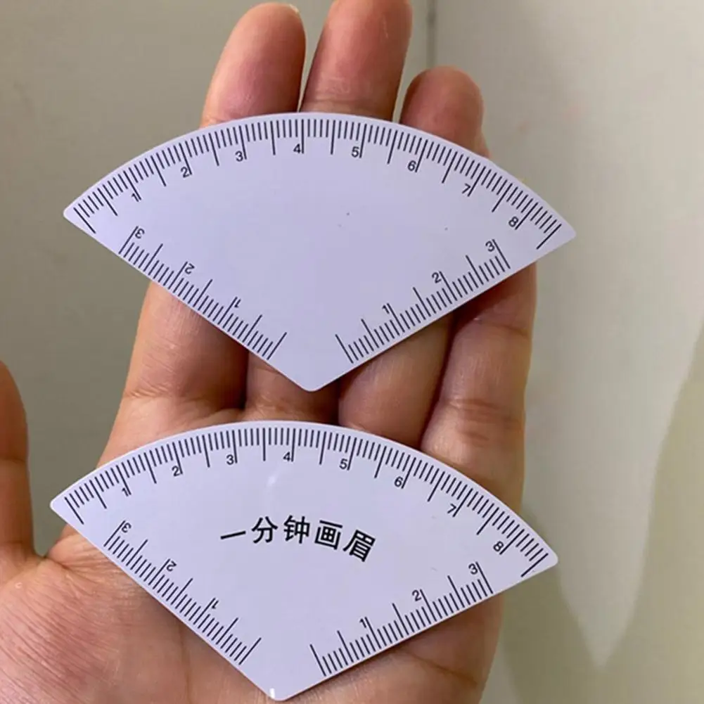 Régua de sobrancelha de desenho rápido, conjunto de ferramentas de modelagem de mapeamento de microblading para design rápido de sobrancelha, guia de desenho de maquiagem permanente para sobrancelha