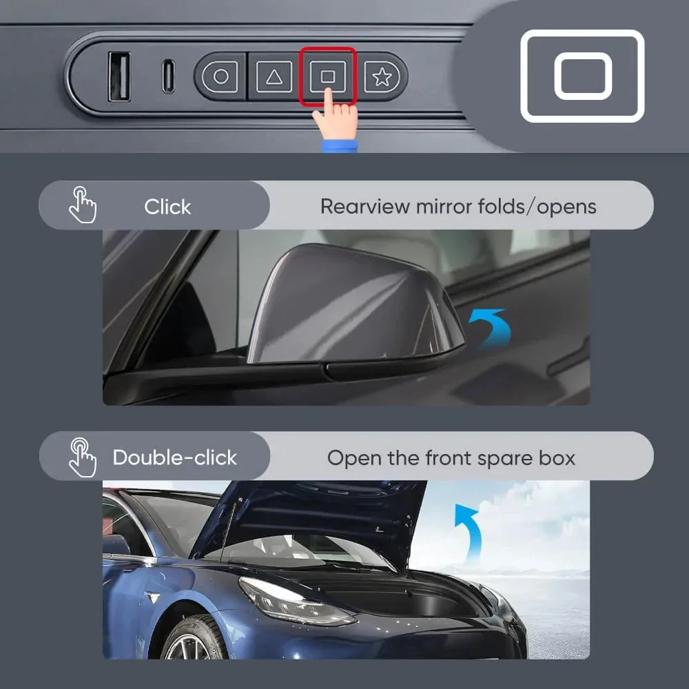 TSLAccessories Docking Station for Tesla Model 3 Y 2021+ Smart Central Control Fast Charging Shunt Expansion Dock Auto Parts