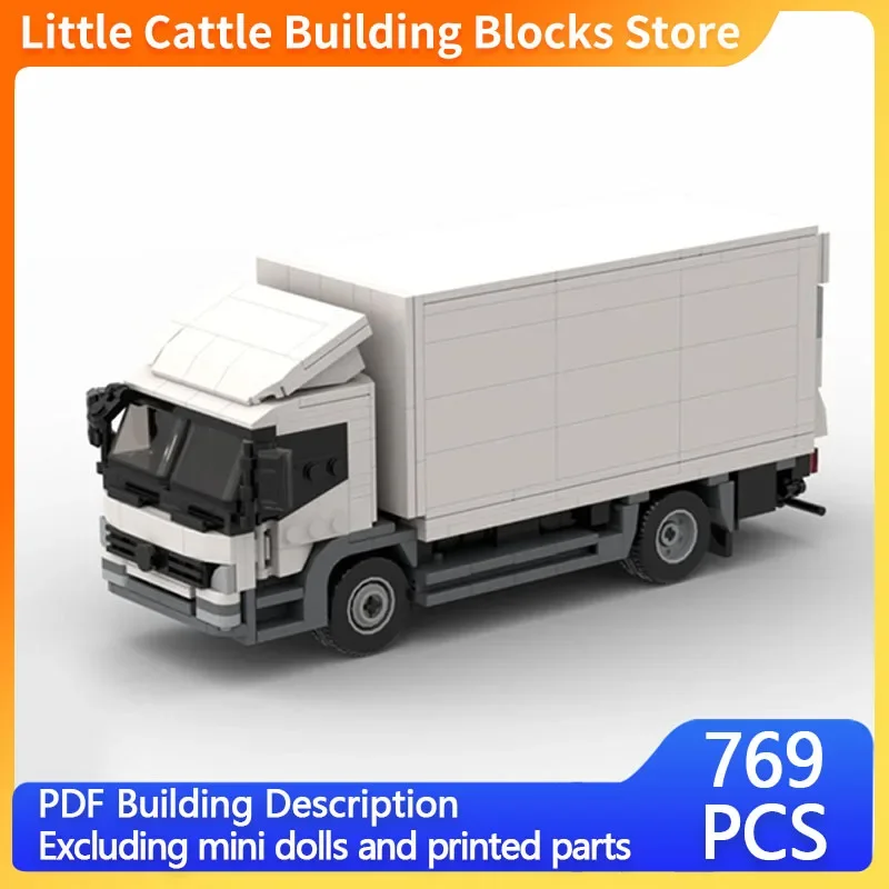 City Car Model MOC Building Bricks Big White Truck Modular Technology Holiday Gifts Assemble Toys Suit Ideal Gift