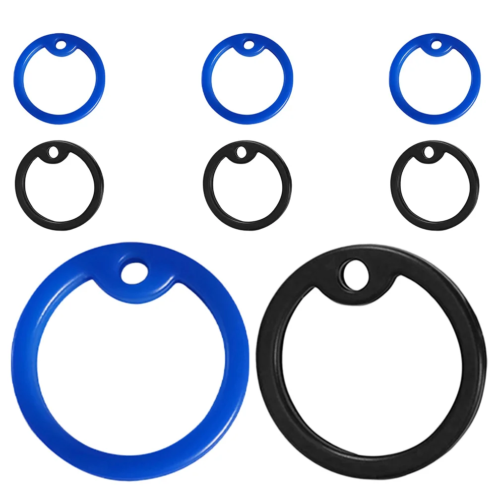 

8Pcs Dog Tag Protector Durable Silicone Id Tags Case Sound Absorbing Mute Ring for Pets Blue Black Dog Tag Silencers