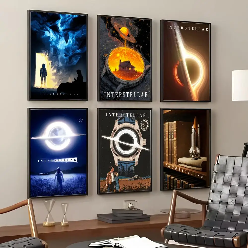 I-Interstellar Movies Painting Calligraphy Cotton Canvas Wall Art Poster Quality Decor Painting for Living Room Home Decor