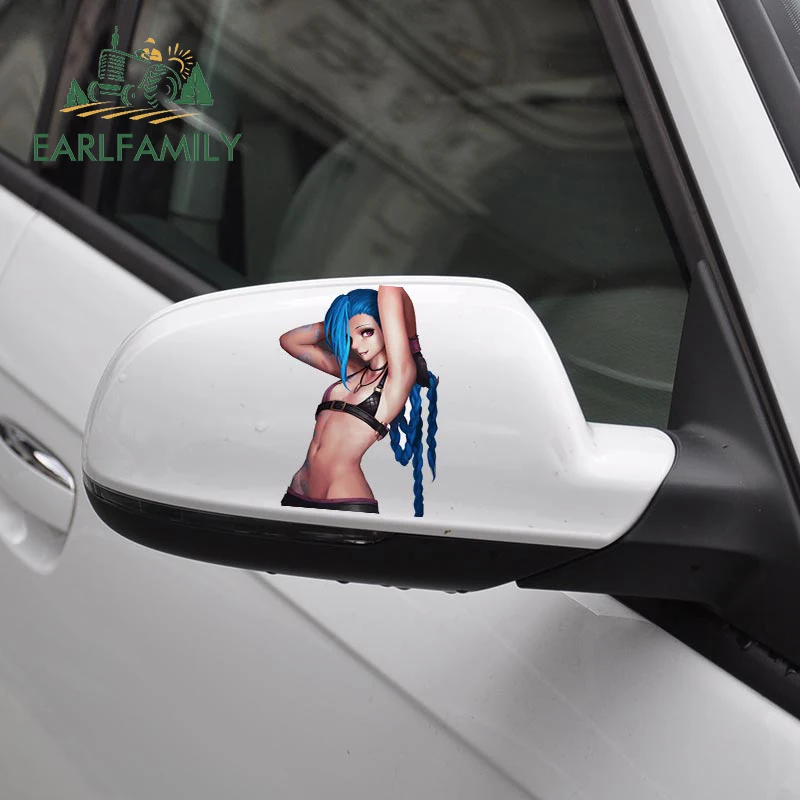 EARLFAMILY 13 سنتيمتر x 9.1 سنتيمتر ل Jinx LoL ملصقات السيارات التخييم مضحك أنيمي الفينيل سيارة التفاف ملصق مائي دراجة نارية واقية من الشمس ويندوز الشارات #3