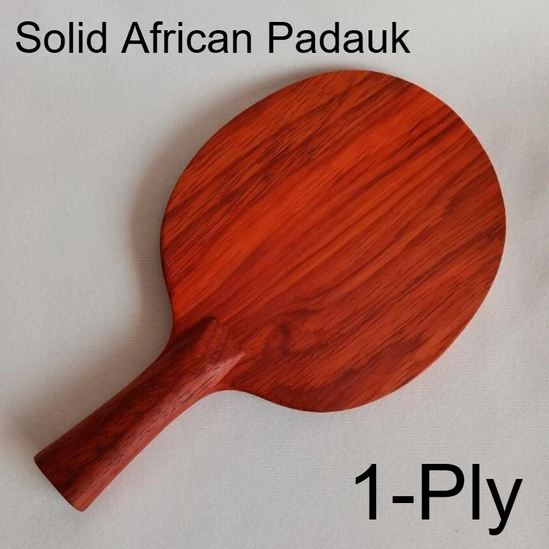 1-Ply Solid African Padauk Table Tennis Blade Offensive Loop Pure Wood Ping Pong Paddle Shakehand Penhold Table Tennis Racket