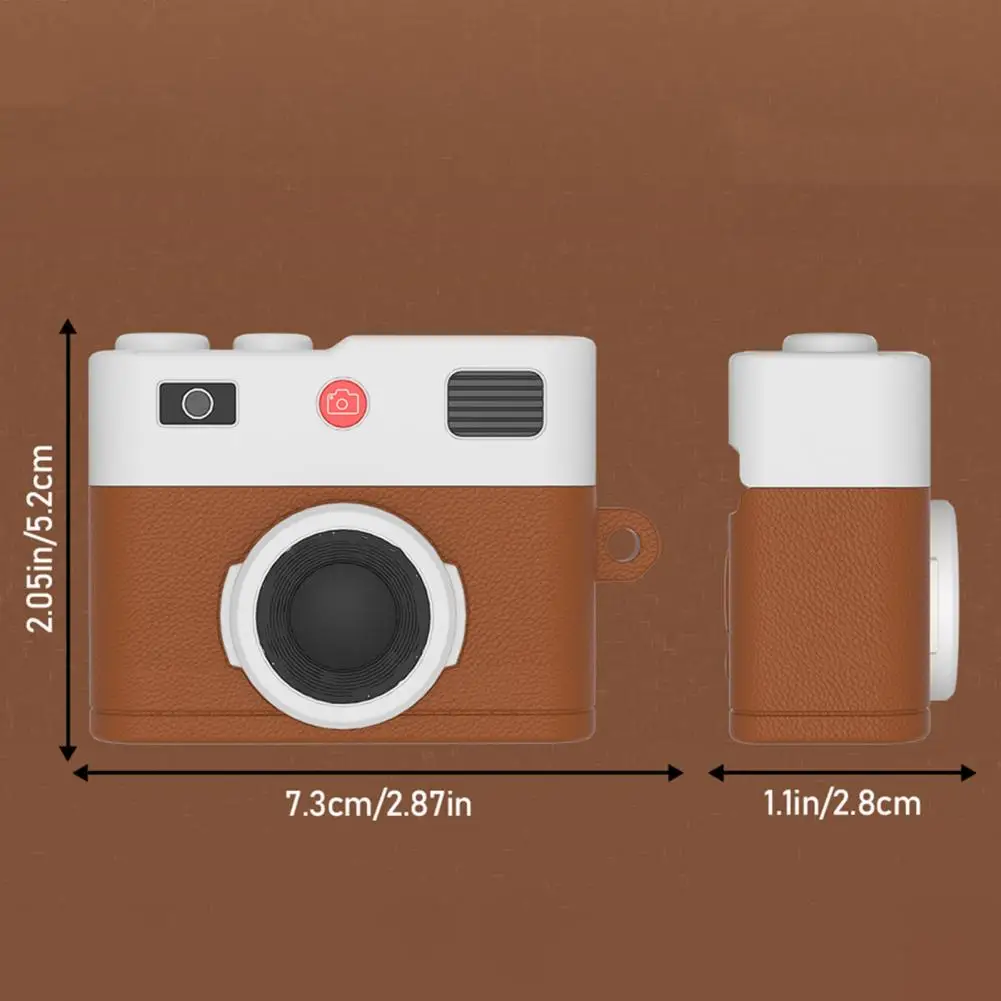 Retro 3D Camera Earphone Case Protective Cover for AirPods 4 Shockproof Protective Silicone Skin Cover