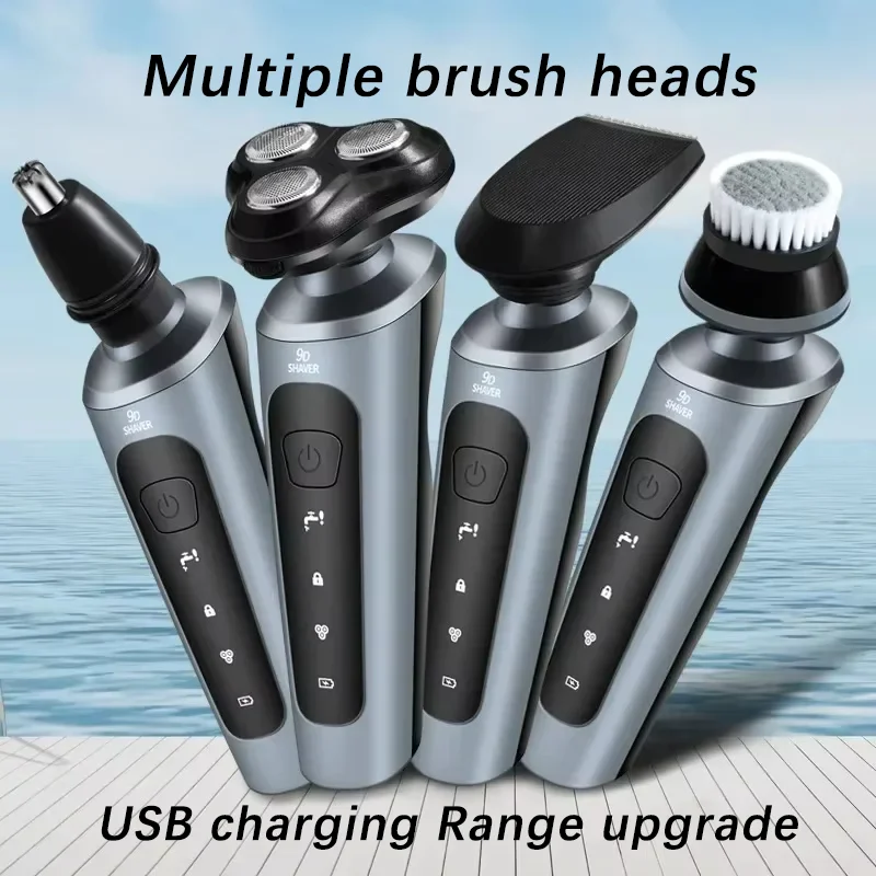 Xiaomi Electric Shaver 4 in 1 Multifunctional Dry and Wet Dual-purpose Silent Adjustable Rotary Electric Hair Trimmer Razor New