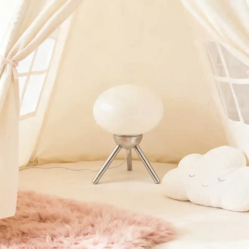 

Настольная лампа из сферического стекла с металлическим основанием для штатива, персонализированная декоративная атмосфера для гостевых комнат