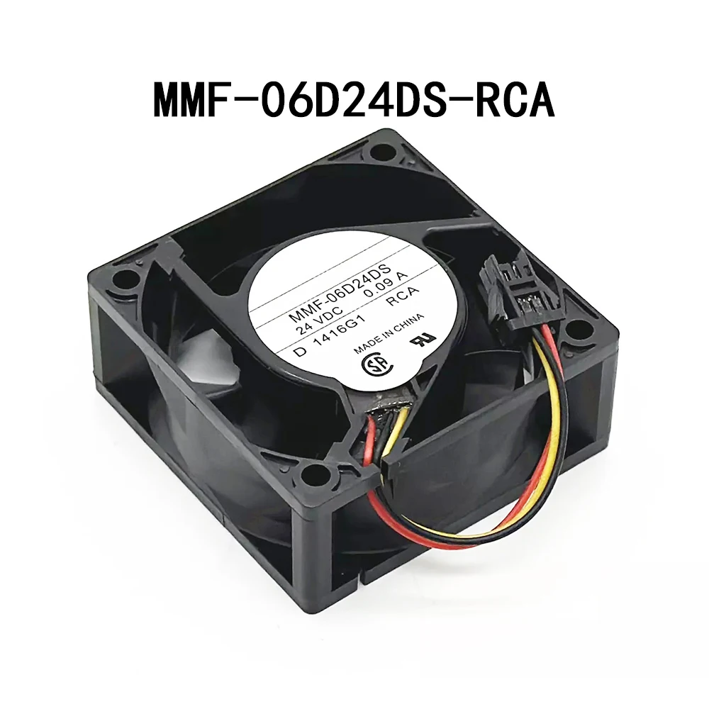 مشعاع الخزانة MMF-06D24DS-RCA 24VDC 0.09A 60*60*25 مللي متر مروحة الخادم الصناعي