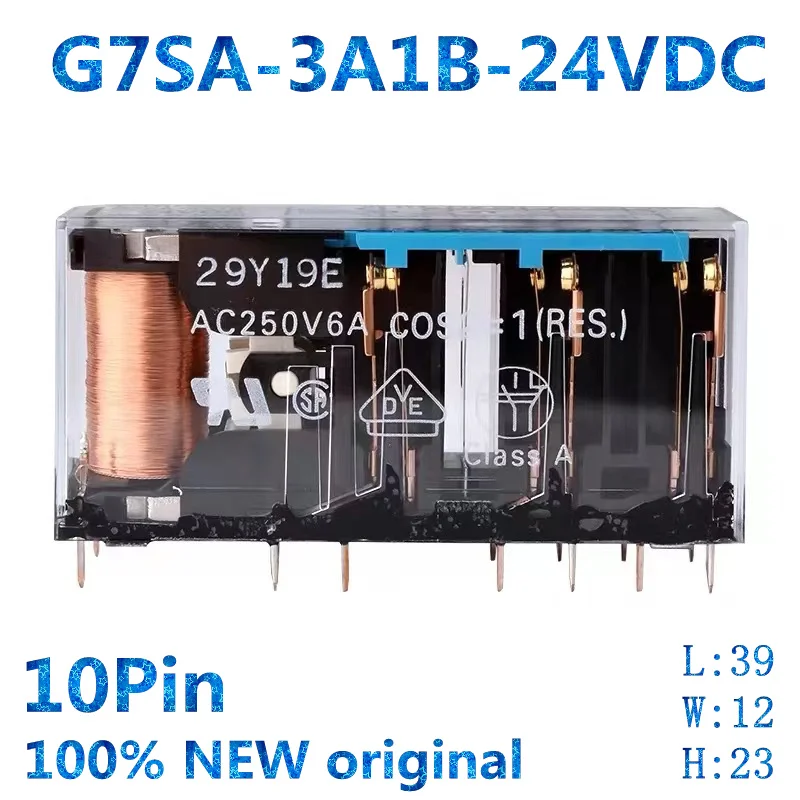 5Pcs G7SA-3A1B 24VDC Safety relay AC250V6A 10Pin DC24V