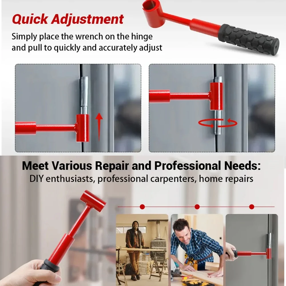 4 ชิ้น/เซ็ต Heavy-Duty ชุดประแจสําหรับบานพับ Gap เครื่องมือปรับอัพเกรดฟังก์ชั่นปรับบานพับประตู