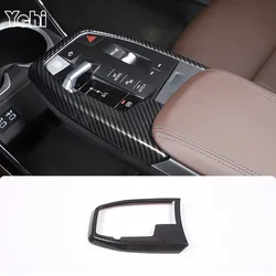 ABS Carbon Fiber For BMW X1 IX1 U10 U11 2023-2024 Car Central Control Gear Panel Decorative Frame Sticker Interior Accessories