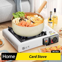 Multifunctional Card Stove Outdoor Portable Stove Camping Cookout Home Hot Pot Barbecue Stove Cooking Tea Large Fire Gas Stove
