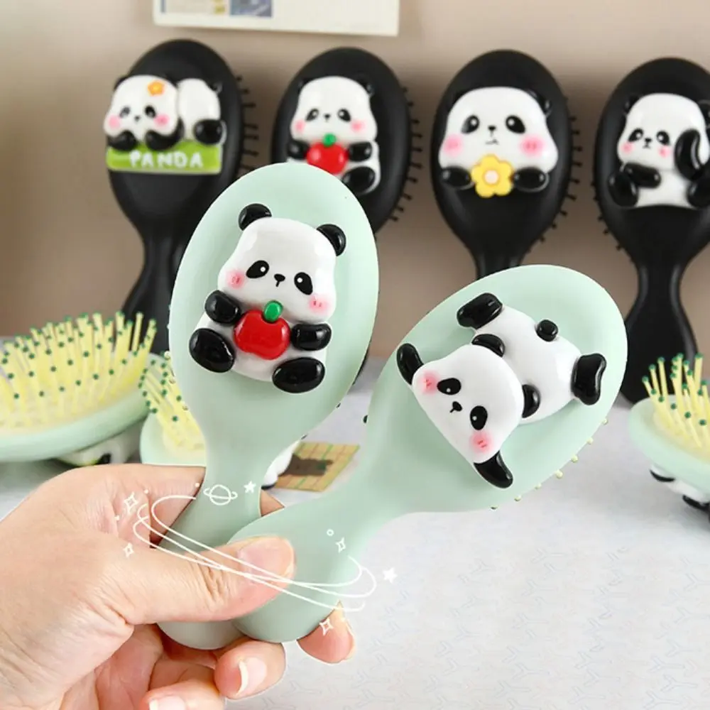 Portable Cartoon Animal Airbag Hair Comb Durable Anti Static Massage Comb Makeup Tool Cute Panda Hair Brush Children/Girls