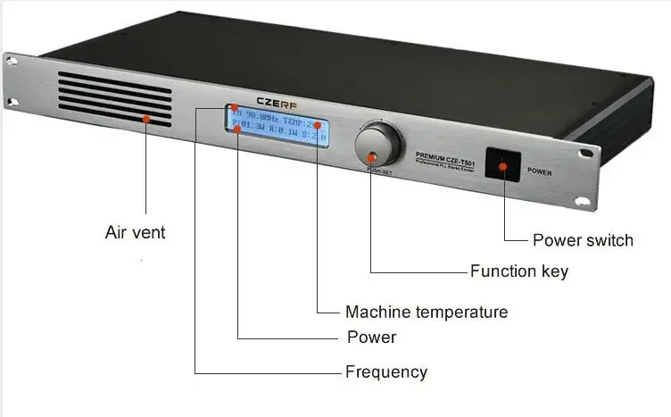 Recording Studio Equipment Podcast Equipment 50W Stereo Professional Audio Wireless Radio Station CZE-T501 FM Transmitter