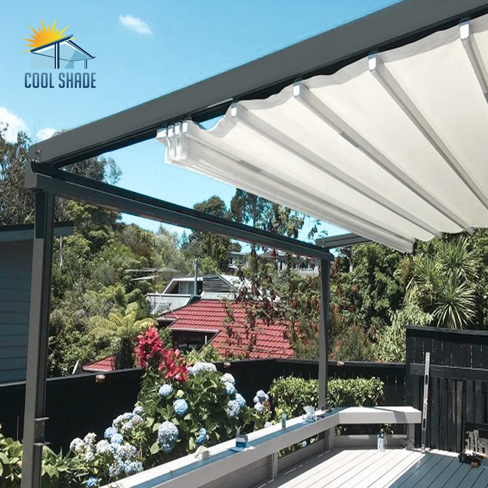 

Изготовленная на заказ уличная беседка, сад, патио, крыша, отдельно стоящий балкон, алюминиевый моторизованный выдвижной автоматический тент