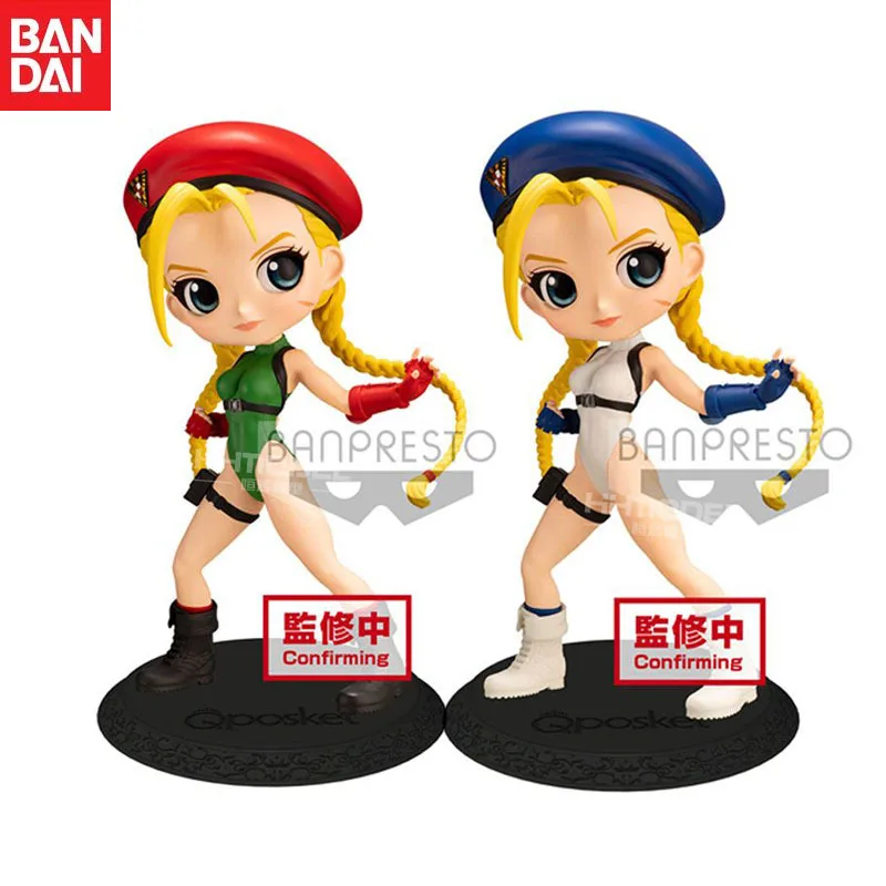 

In Stock Bandai Original Anime Q Posket Street Fighter Cammy White Action Figure Model Holiday Gifts