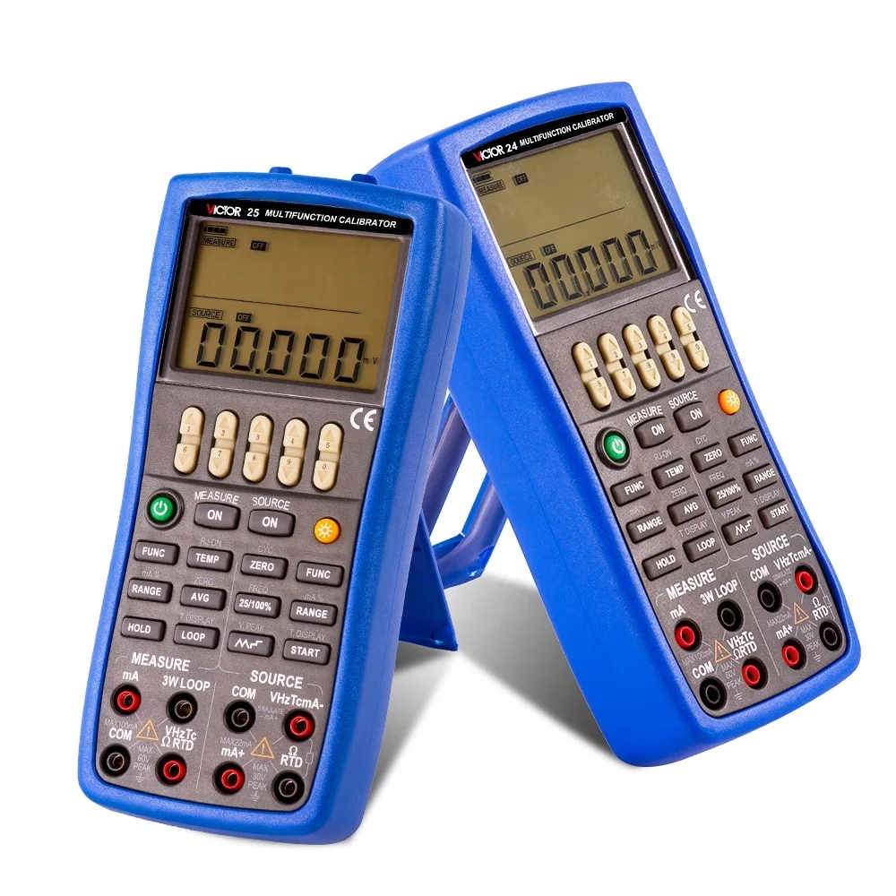 

VICTOR 25 Multifunction Process Calibrator Use Pressure Mould 0.02% Accuracy Two Independent Channels for Input and Output