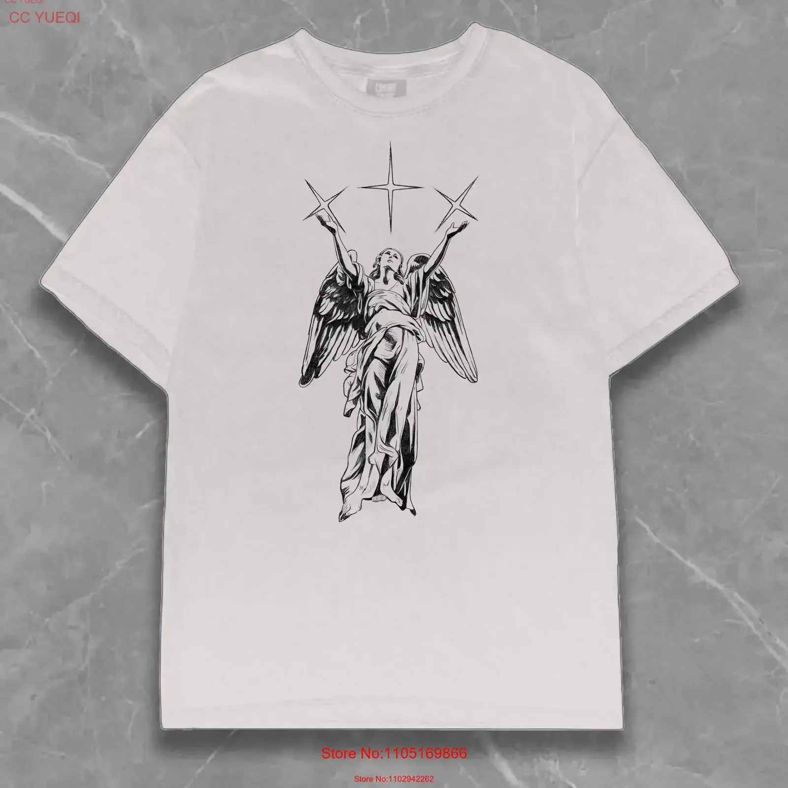 Angelic Star T Shirt Y2K Streetwear Fashion Vamp Retro Opium Unique Art Aesthetic Style Vintage Grunge vintage Washed fashion