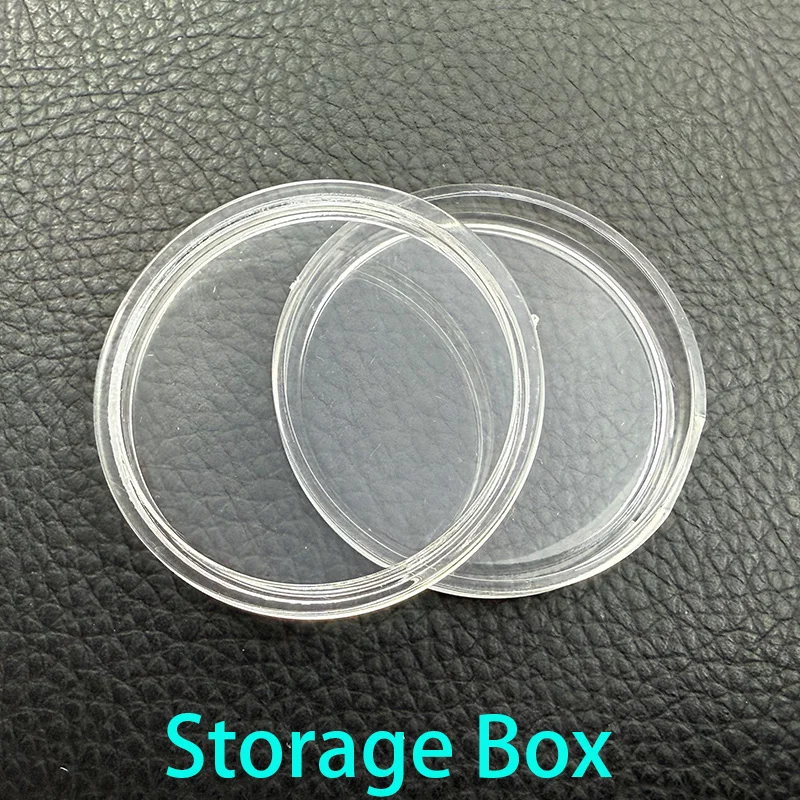 33mm Clear Storage Box Watch Hands Watch Dial Chapter Ring Jewelry Bead Storage Box Coin Collection Case Watch Parts Storage Box