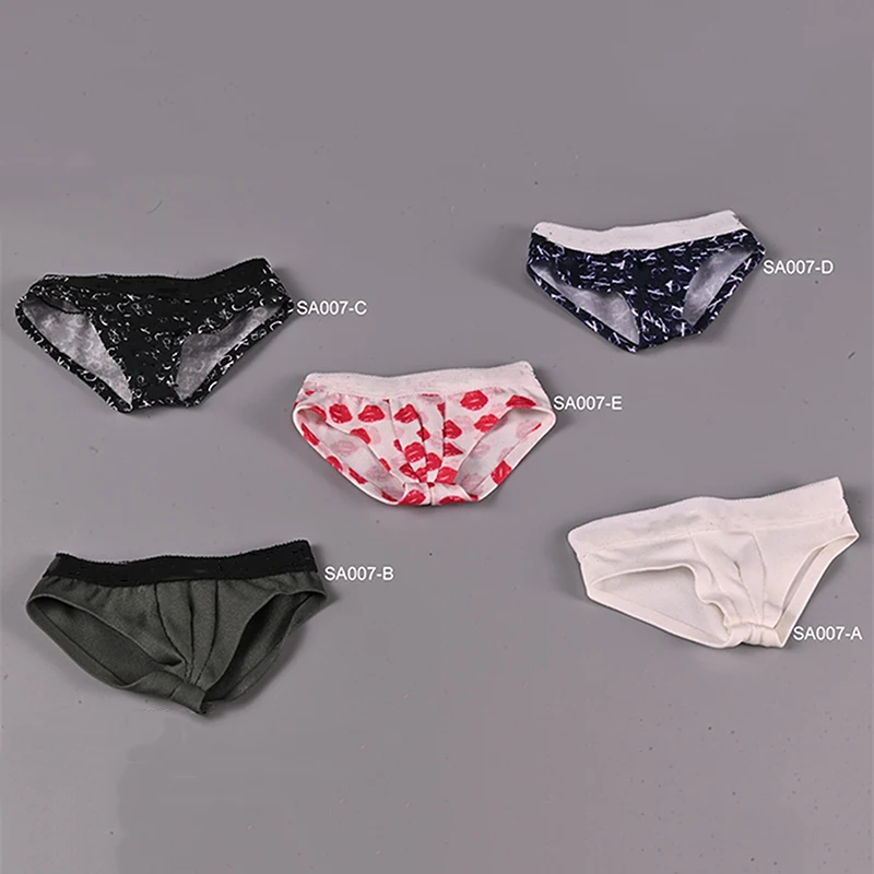 1/6 Male Soldier Underwear Briefs Fashion Print Middle Waist Stretch Underpants For 12'' Action Figure Body Model