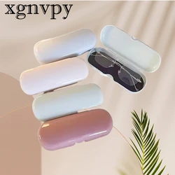 xgnvpy Ins Cream Simple Frame Glasses Case Portable Mini Fresh Student Myopia Spectacles Holder Sunglasses Cover