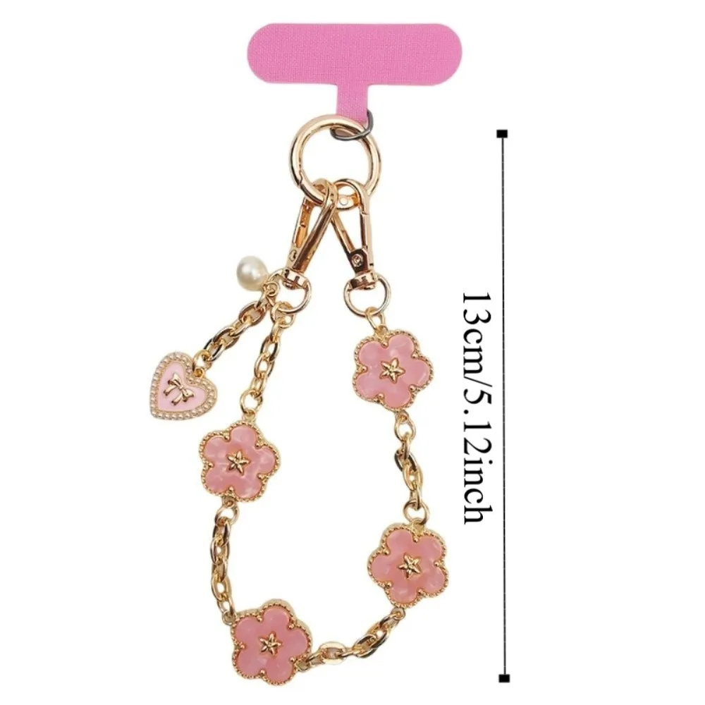 مجوهرات هدية زهرة حزام الهاتف المحمول سلسلة معدنية مكافحة فقدان سلسلة الهاتف الخليوي قلادة قصيرة الهاتف المحمول الحبل هدية السنة الجديدة #5