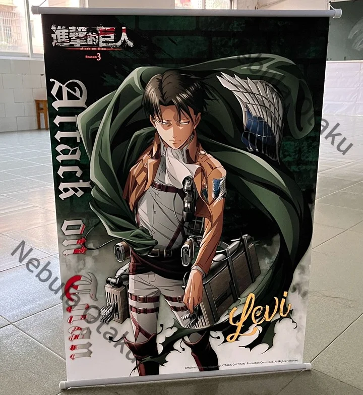 進撃の巨人-リヴァイ・アッカーマン-絵画を掛ける-寝室-寮-プレイビルオーナメント-コスプレ-公式正規コピー-アニメ周辺機器