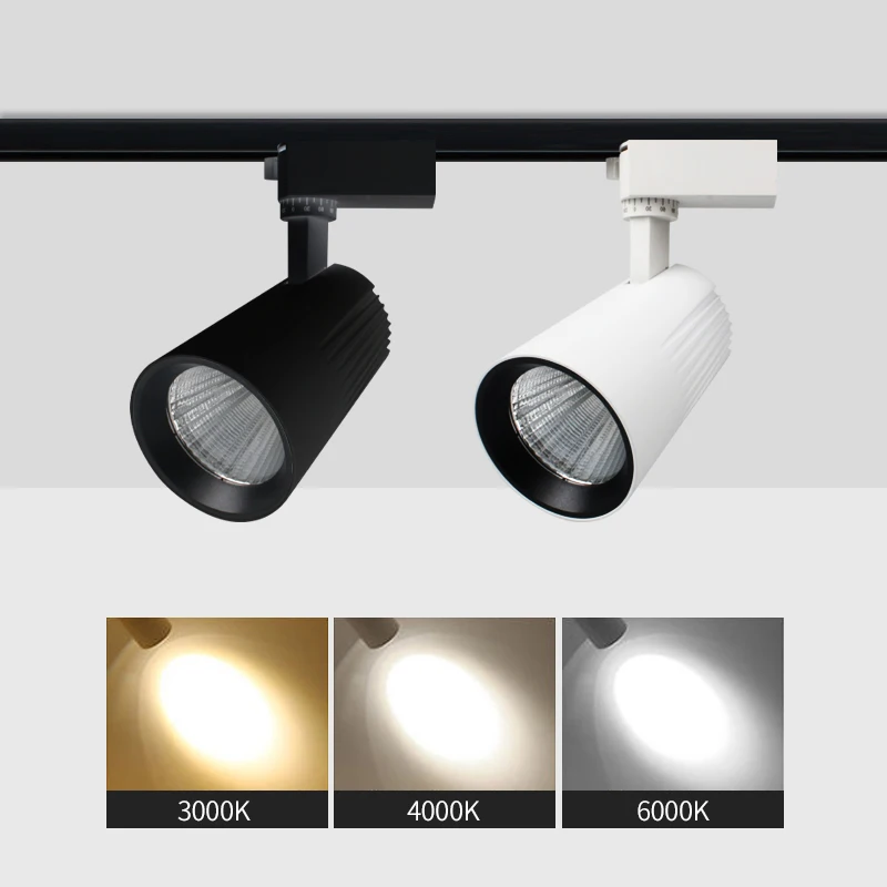 

Led Track Light Fixture COB Anti dizziness Rail lighting 110V 220V Ceiling light 20 30 40W Spotlight Clothing Store Shop Home