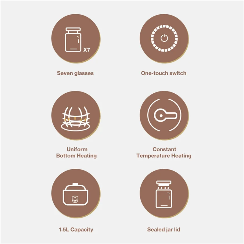 

【Купон!】Автоматическая йогуртница с 7 стеклянными баночками, мини-электрическая йогуртница, ферментный ферментер, машина для ферментации рисового вина Natto, Великобритания