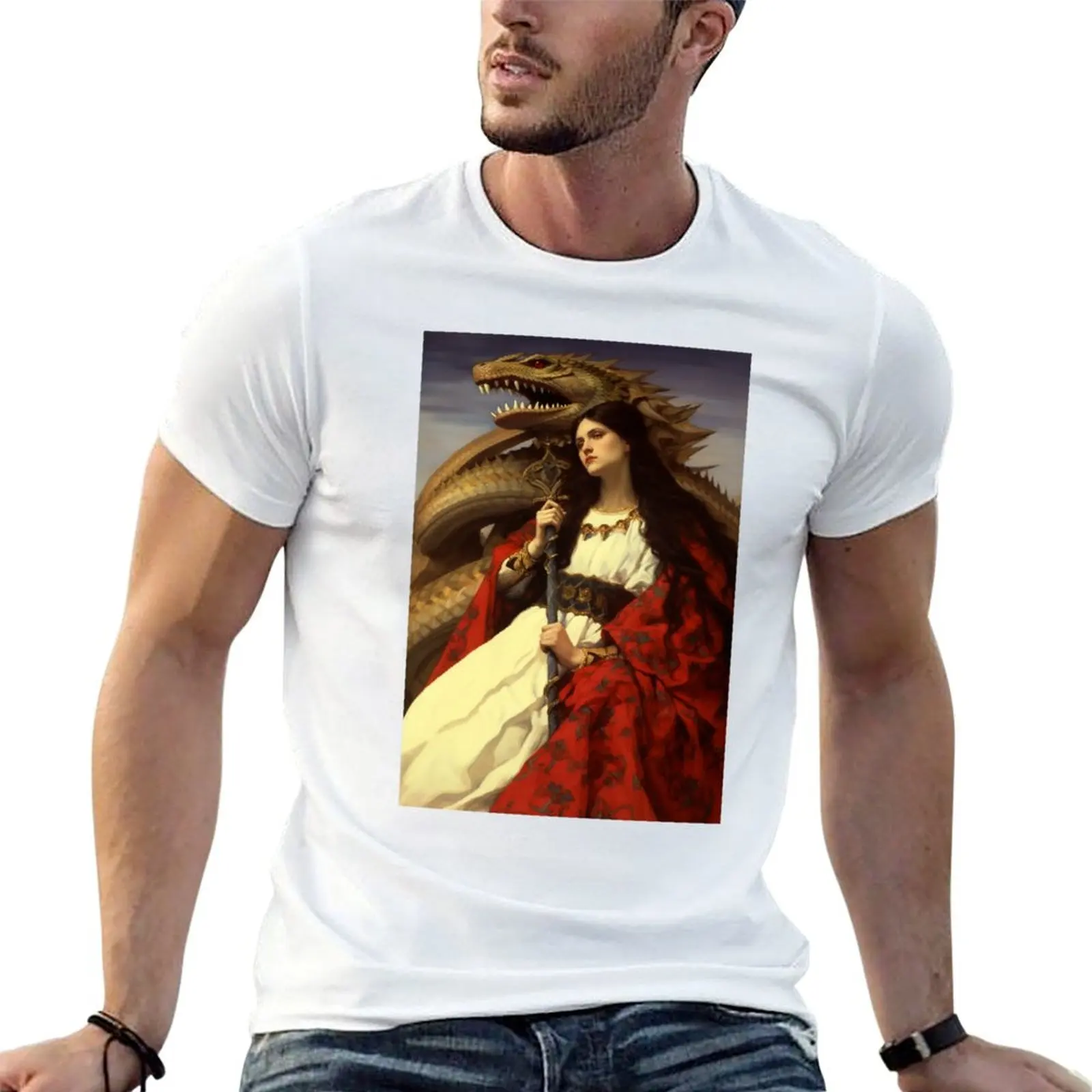 Saint Martha of Bethany T-Shirt Basic Plain Short Sleeve Crew Neck Tee