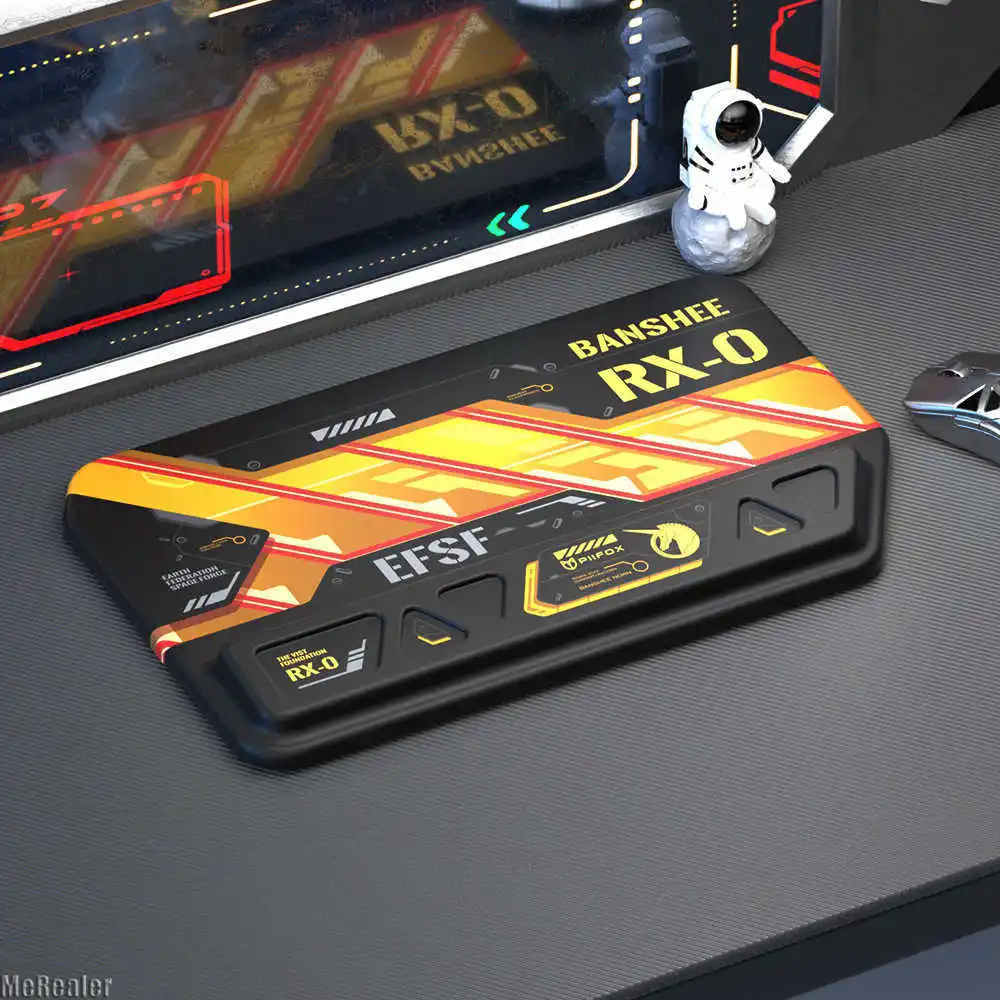 Cool Mecha Style Keyboard Pad Hand Rest 38x24cm for Mechanical Keyboard Wrist Rest Boys Gift Gaming Accessories