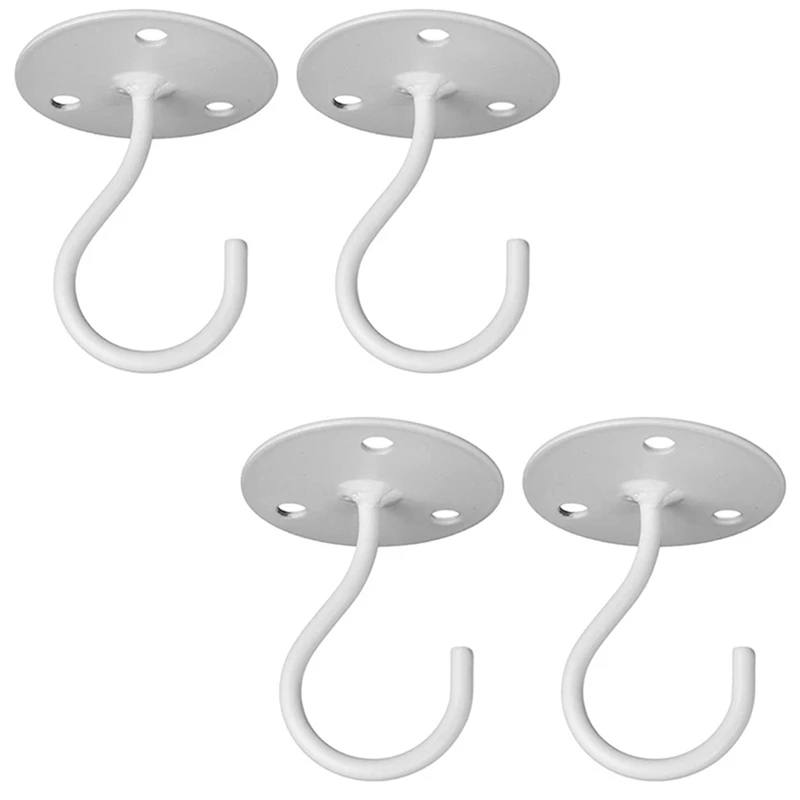 HOT Ceiling Hooks For Hanging Plants,Metal Heavy Duty Wall Hangers For Planters, Include Professional Drywall Anchors 4-Pack