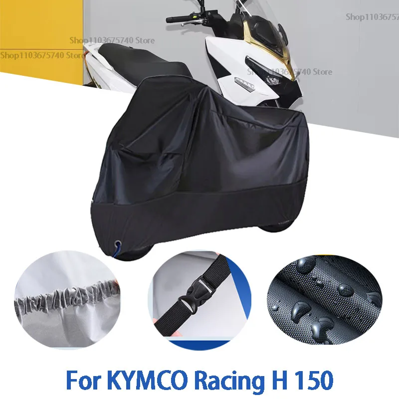 

Motorcycle Full Covers For KYMCO Racing H 150 Car Outdoors Sun Protection Dust No Ear Thickened Oxford Clothcover Accessories