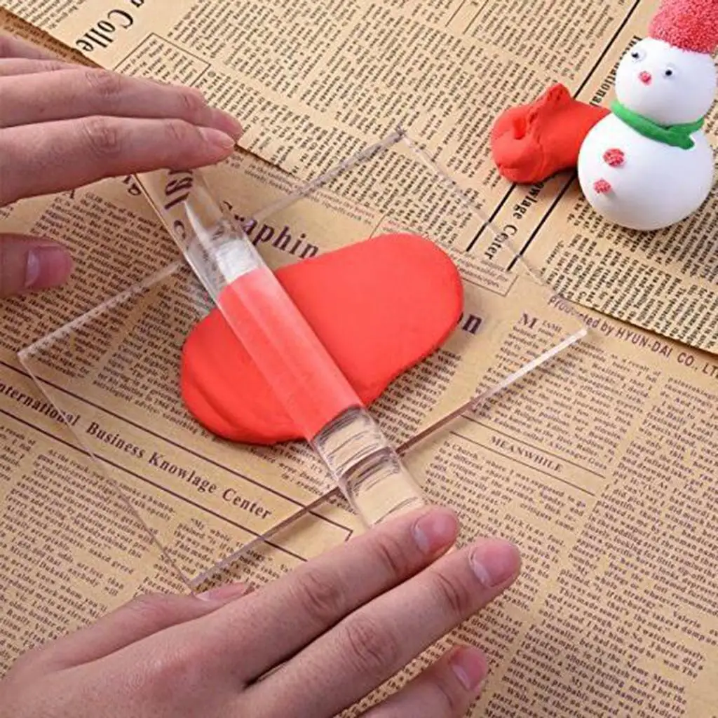 Acrylic Clay Roller Bar Modelling Tools Texture Roller for Ceramic Beads and Pottery Crafting
