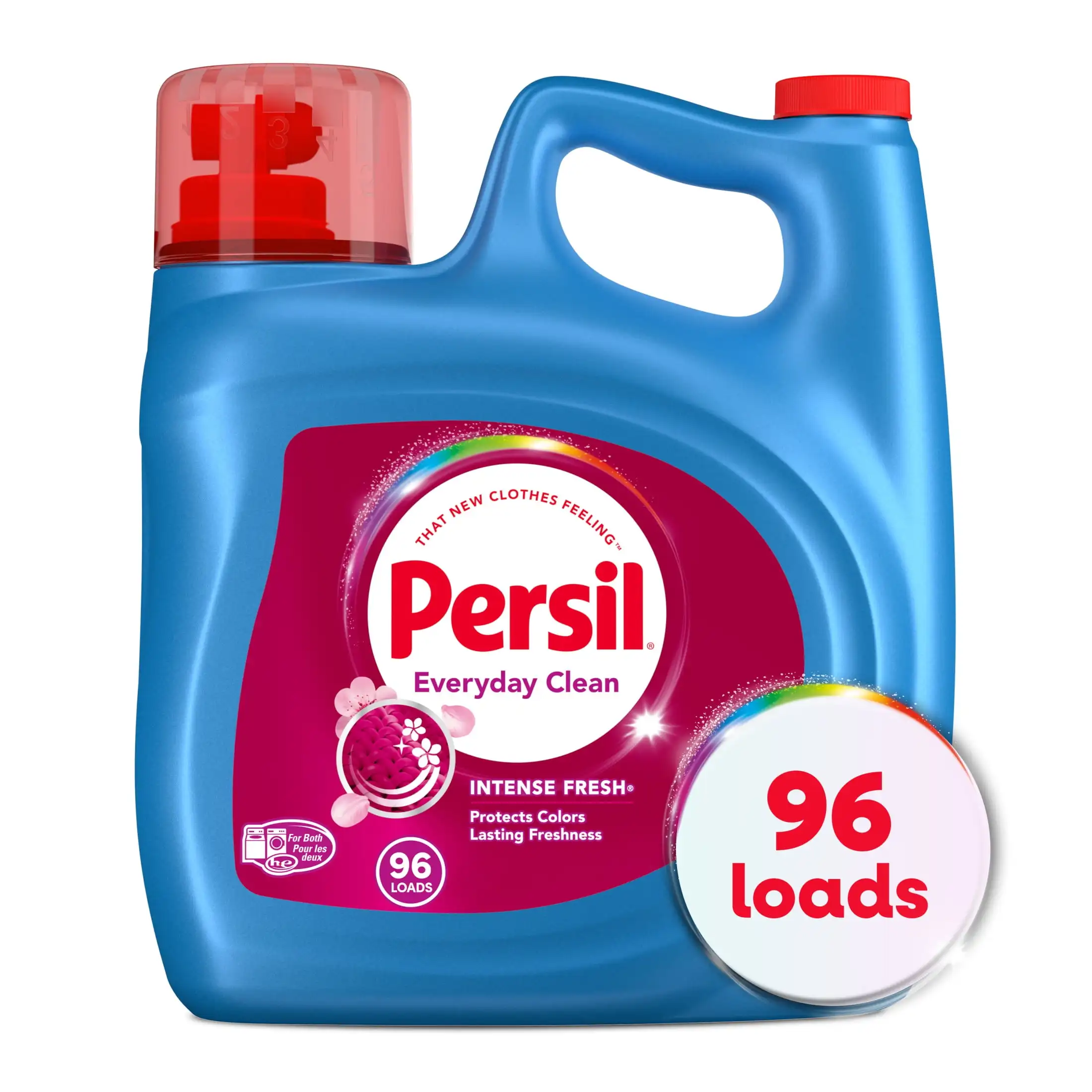 Intense Fresh Everyday Clean Liquid Laundry Detergent 150 Fluid Ounces 96 Loads Help Prevent Color Fading Deep Cleans