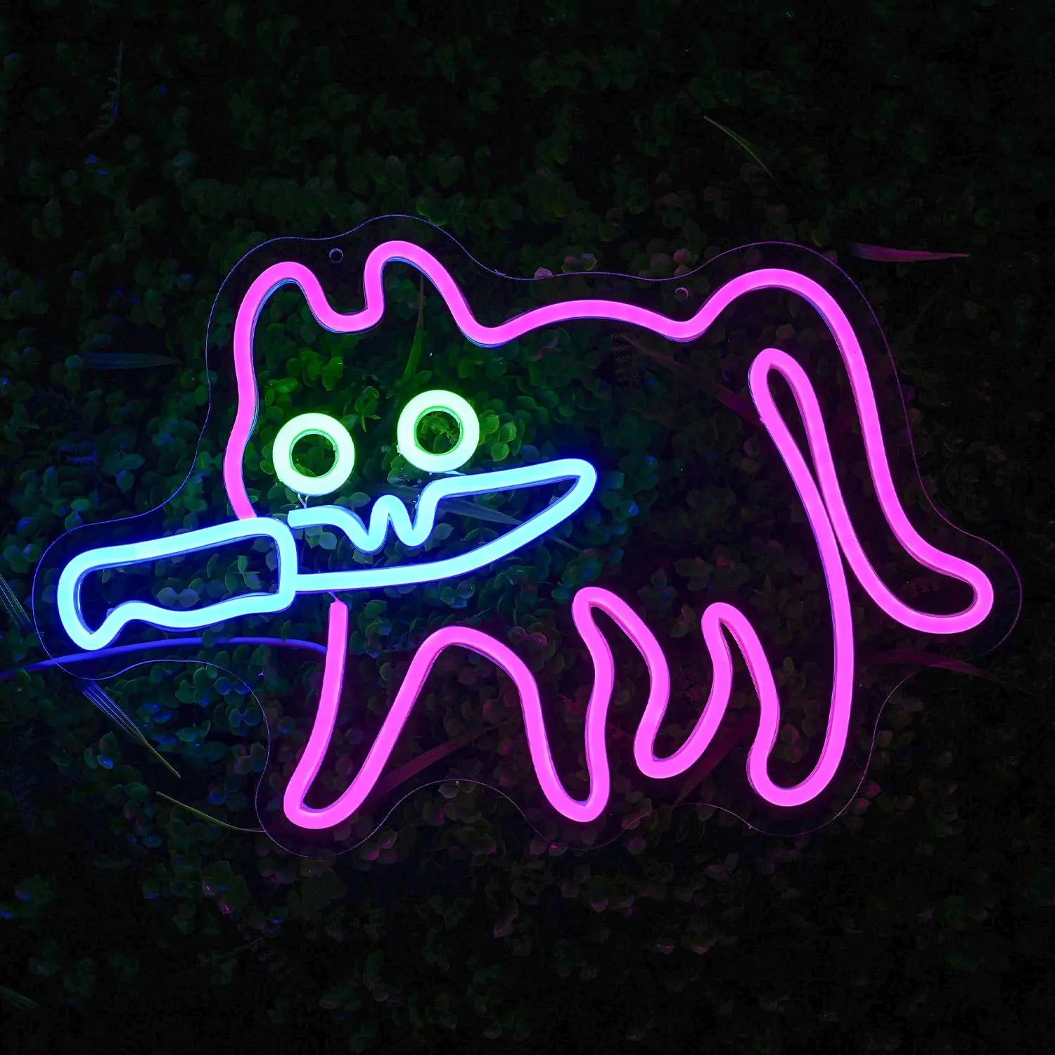 Sneaker Cat Neon Sign Knife Neon Light adorabile LED Neon Sign Cat Cafe Cat House Store Restaurant Home Kitchen