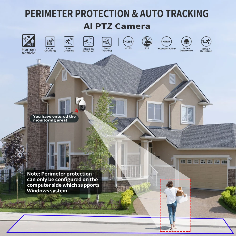 كاميرا متحركة AI تتبع تلقائي Ptz Ip Poe Audio 18X 20X زووم بصري مقارنة الوجه الأمن 3MP CCTV UNV كاميرا #3