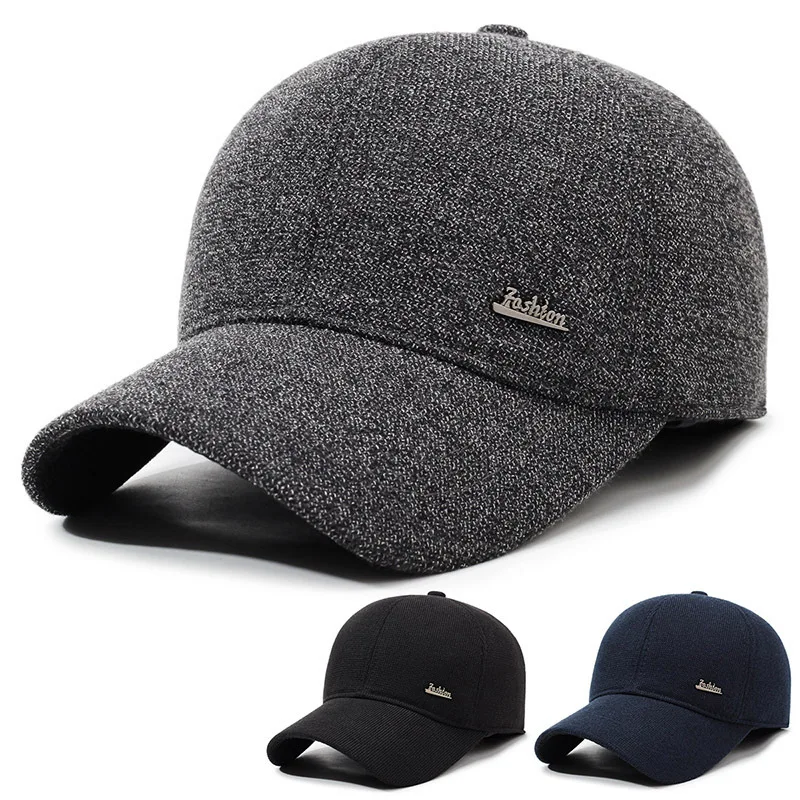 

Autumn Winter Ear Protection Baseball Cap Outdoor Casual Dad Hat