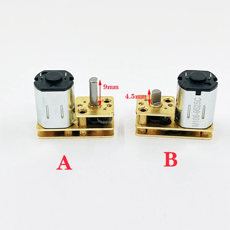 Mini N20 Motoriduttore Full Metal Gearbox DC 6V-12V 60RPM Velocità lenta Coppia elevata Albero ribaltabile Albero D per robot/Gunto cardanico