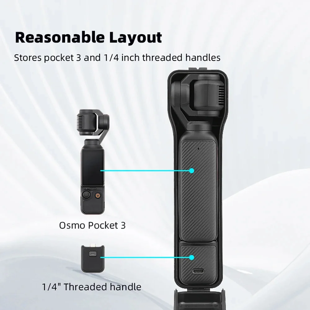 Portable Case Hard Shell Storage Box Gimbal Protection Cover with Neck Lanyard Wrist Strap for DJI Osmo Pocket 3 Camera