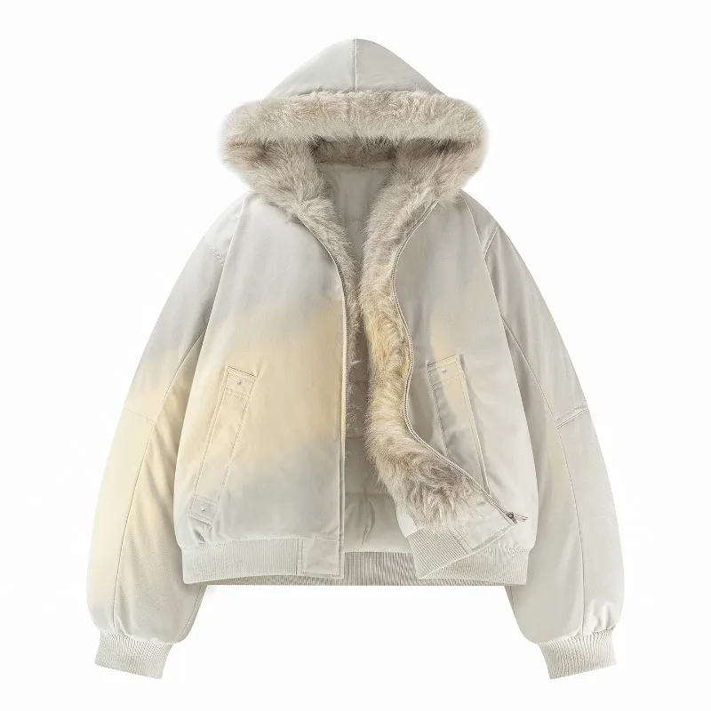 

Winter Plush Warm Men Parkas with Hood Thickened Windproof Male Cotton Clothing Hot Sale High Quality Couple Hooded Overcoats