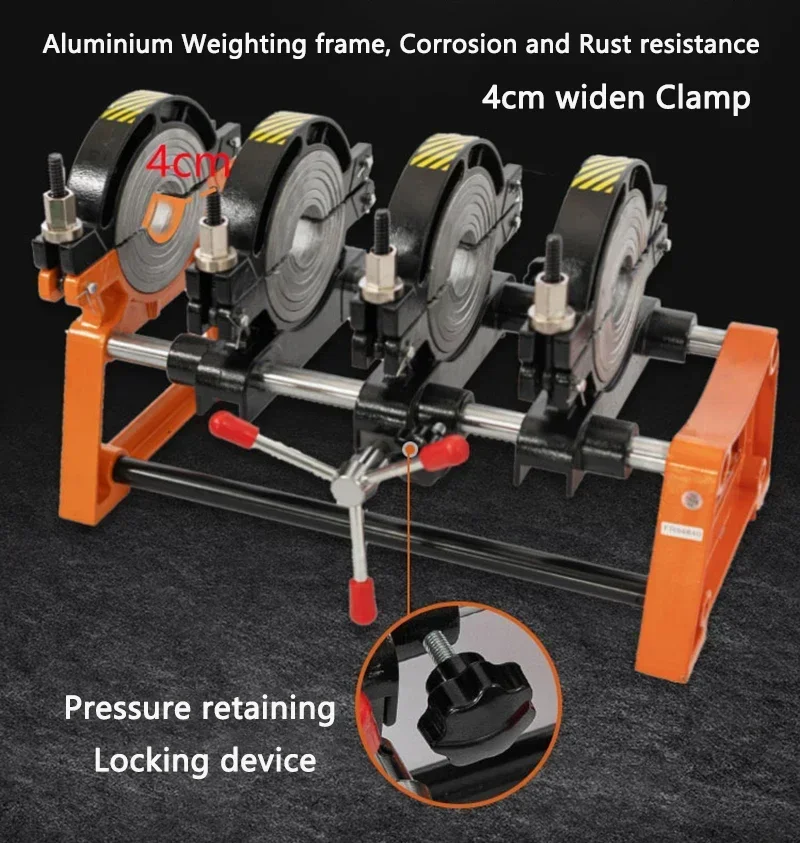 

PE pipe Butt Welding machine PE/PP/PPR/PVD/MPP Butt Welder Manual Four ring Hot melt Pipes Welding machine 50-200mm